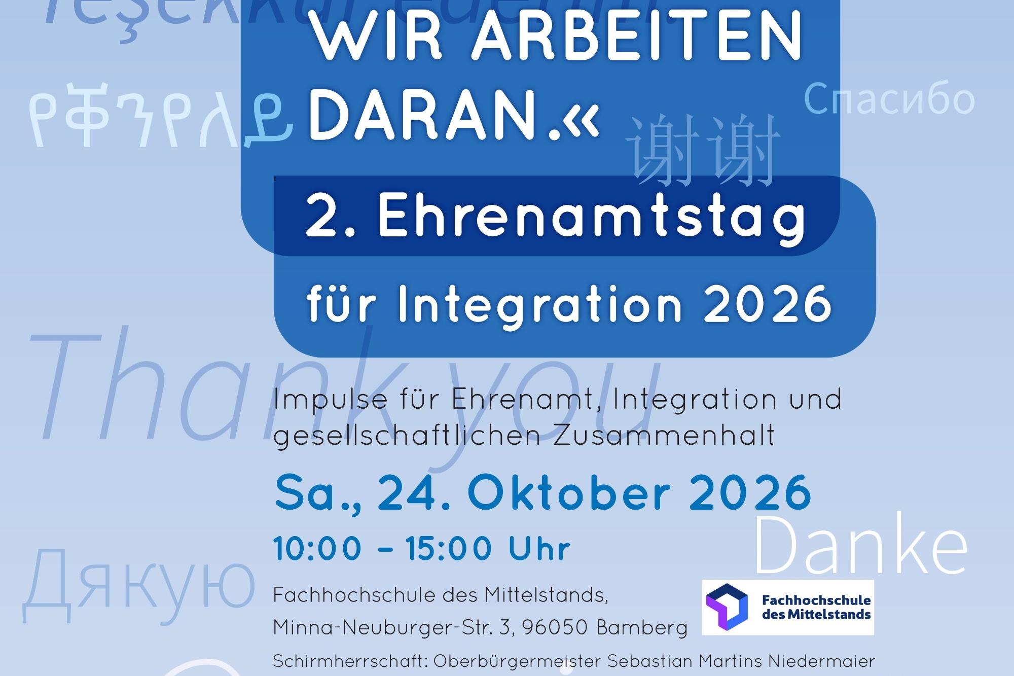 Plakat Ehrenamtstag für Integration 2026