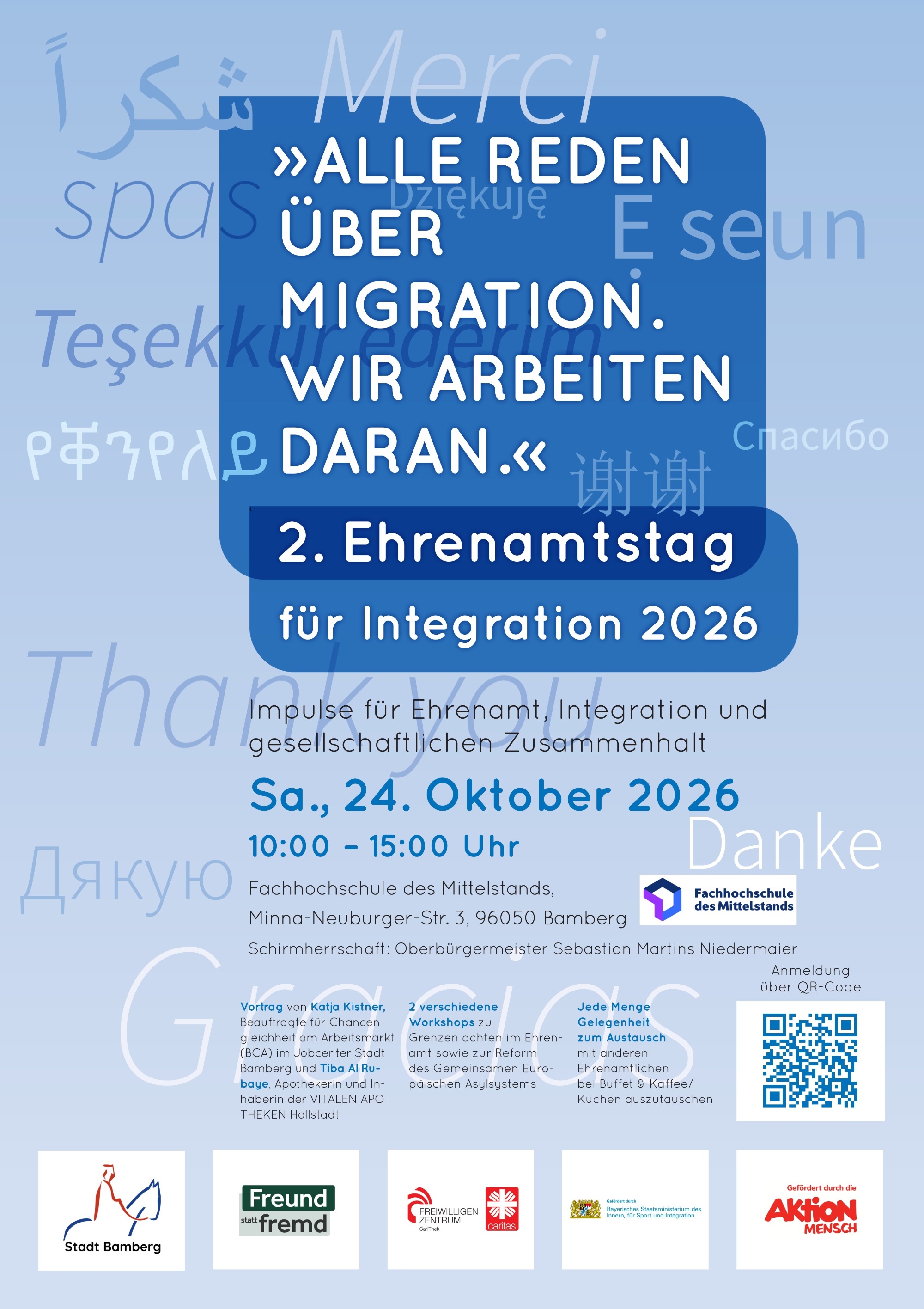 Plakat Ehrenamtstag für Integration 2026